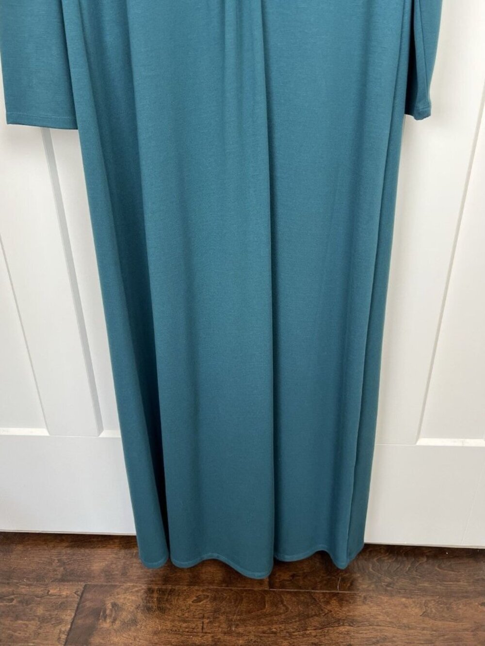Soft Surroundings Lagia Maxi Dress XL Teal Twist Front Long Sleeve NWT $120 - Picture 6 of 12